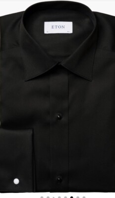 ETON Slim Fit Black Formal Cotton Twill Shirt SZ 15.5 $285 | eBay ETON Slim Fit Black Formal Cotton Twill Shirt SZ 15.5 $285 | eBay