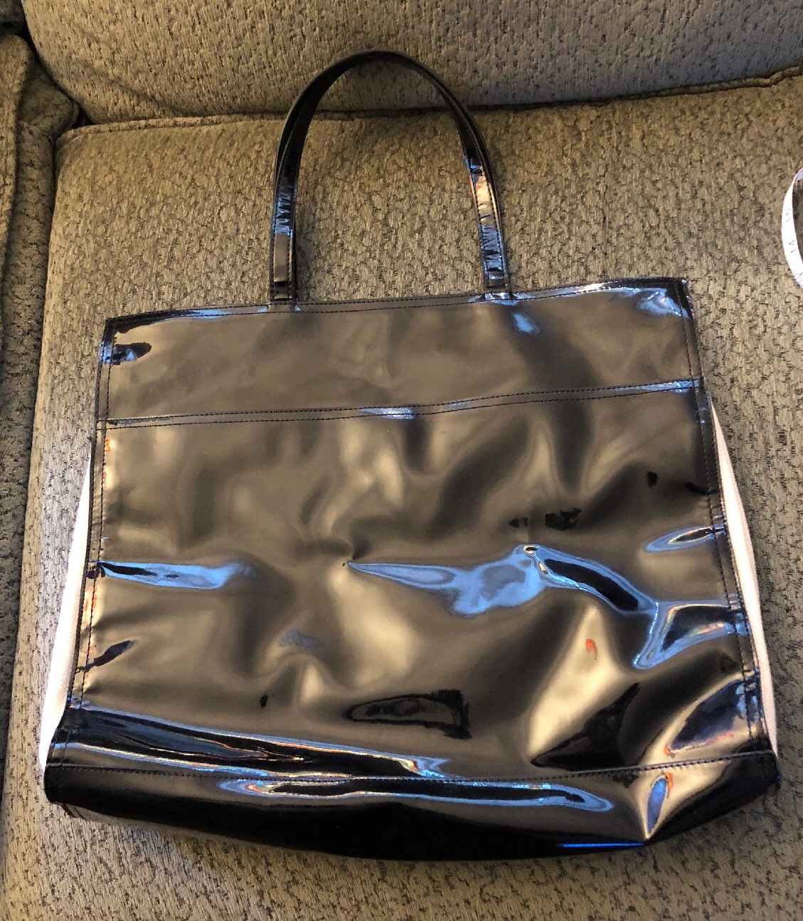 Tory Burch Women's Nylon Tote Bag with Patent Leather… Gem