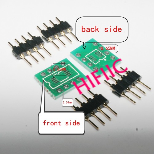 2PCS MSOP8 SSOP8 to DIP8 adapter PCB convertor with PIN - Picture 1 of 1