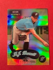 1999 fleer mystique A.J. Burnett #110 serial #’d /2999 Rookie RC - Yankees Fla