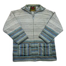 True Vintage 1970s Curlew Weavers Welsh Woollens Full Zip Light Jacket Size M