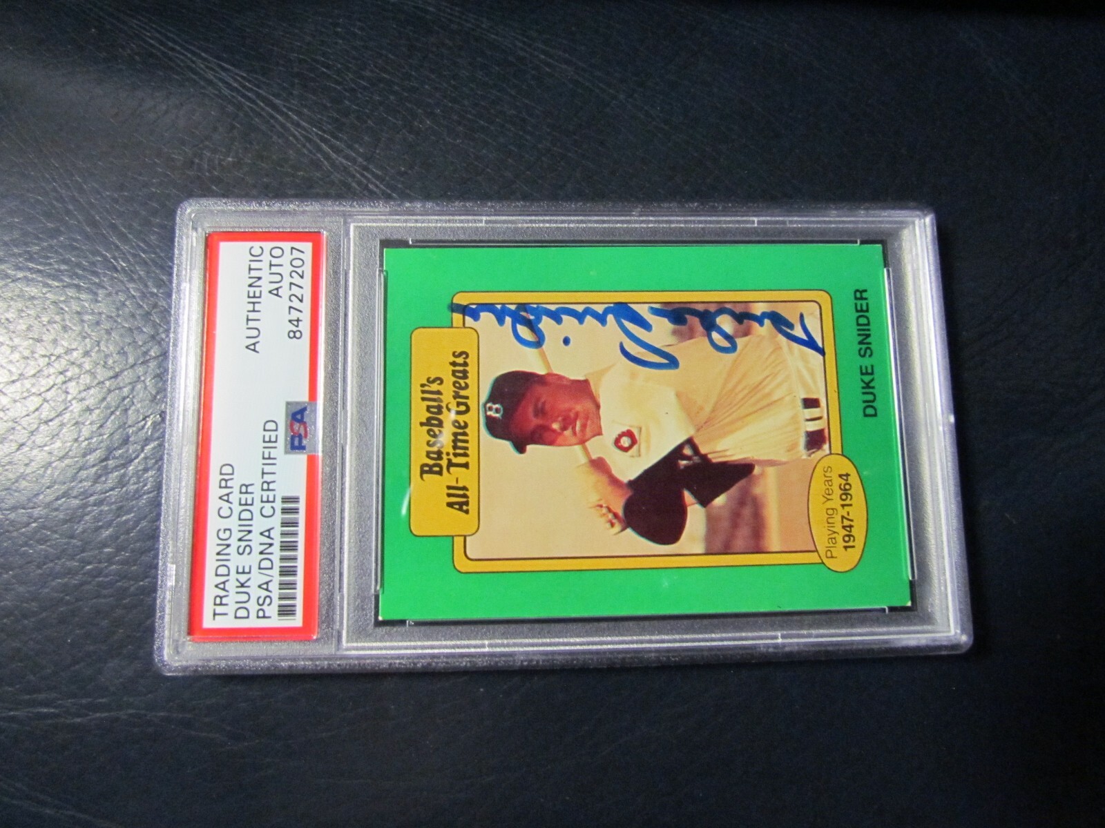 All Time Greats Duke Snider signed baseball card PSA Encapsulated 2 