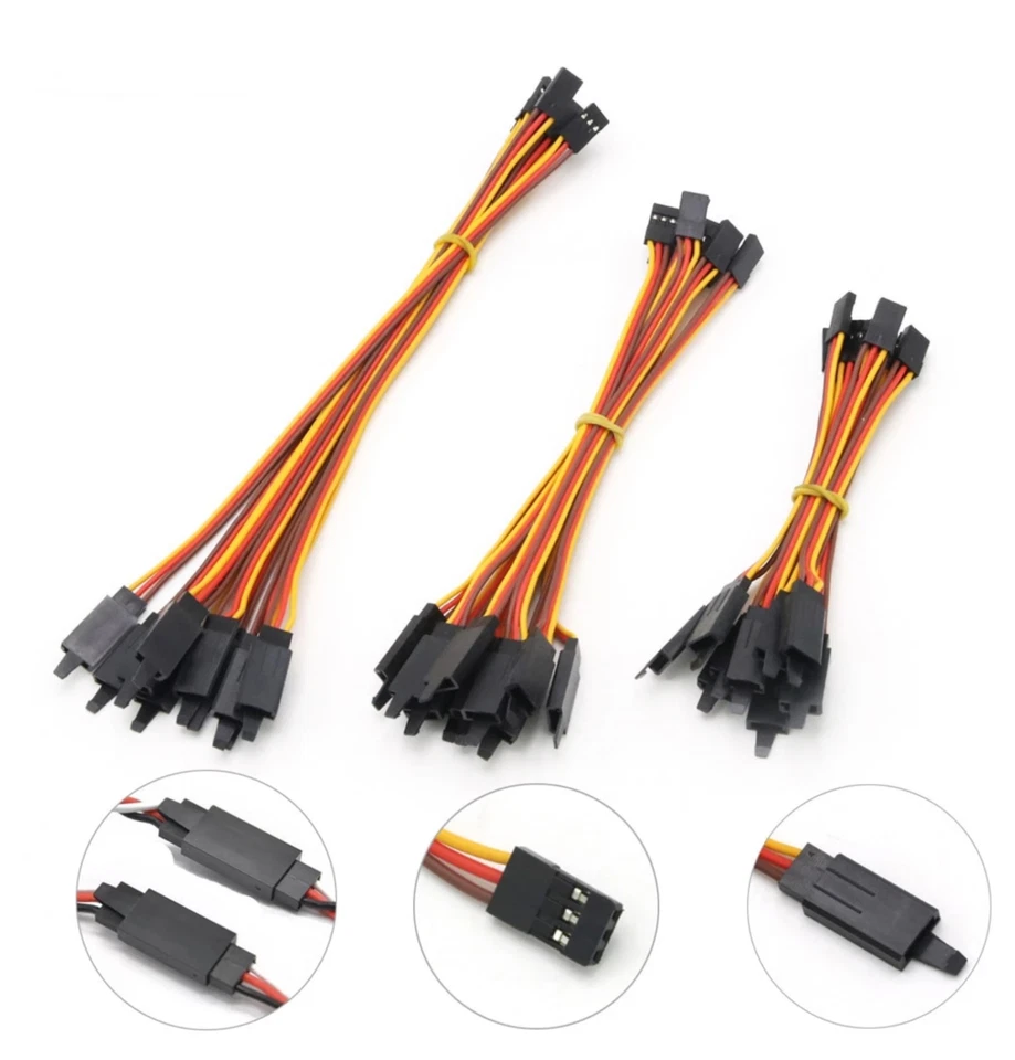 Servokabel JR Graupner Robbe Futaba 15cm 30cm Verlängerungskabel 22AWG Verschluß - Bild 4 von 4