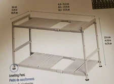 Seville Classics Expandable Under-Sink Shelf with steel Perforated Panels