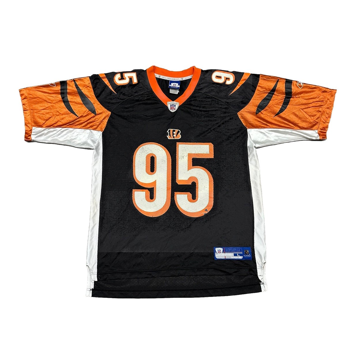 Vintage Y2K Cincinnati Bengals Custom NFL Jersey Size L #95 Adams