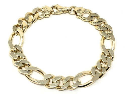 14k Yellow Gold Figaro Chain Bracelet 