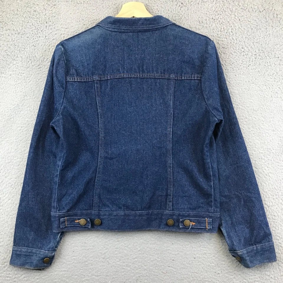 Chaqueta de Camionero Rustler Vintage Azul Lavado Oscuro Denim Jean Hecha en EE. UU. Talla XL Foto 2 de 4