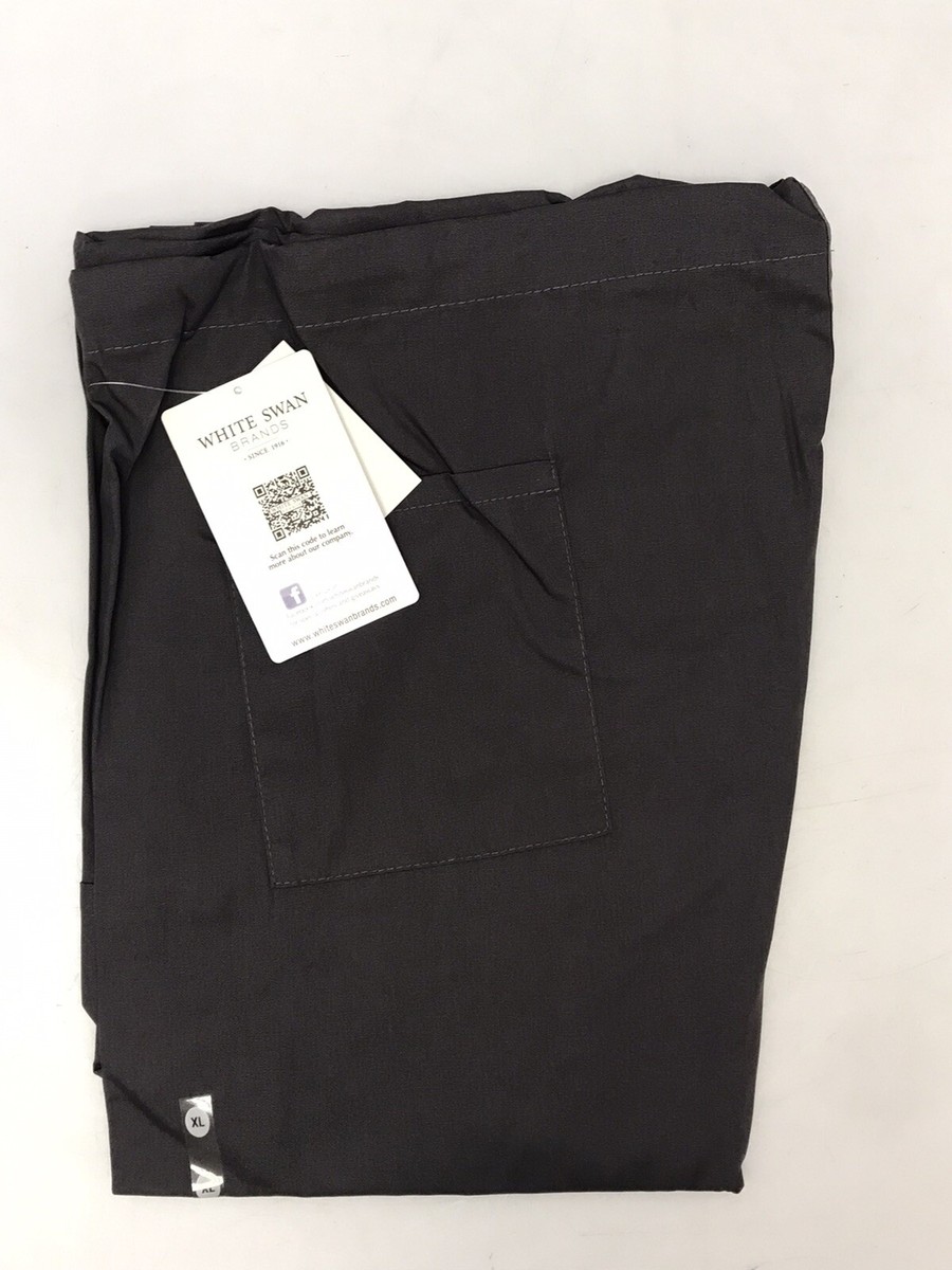 Pantaloni Scrub Unisex White Swan, Colore Granito, Taglia L, Misto Cotone, Nuovi Con Etichette