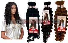Sleek 100%Human Hair Tangle Free Reusable “Deep Wave Bulk” Boho Style, UK Seller