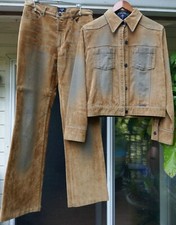 Vintage CHANEL Two-Piece Distressed Style Pant  Jacket Set - Size Large