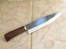 Crude - 8 Inch Premium Chef Knife , Carbon Steel, Forged and Sharp !