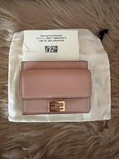 Fendi Nude Pink Baguette Card Holder Unused