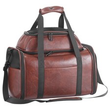Premium Leather Top Expandable Pet Carrier for Small Dogs  Cats Under 15 lbs...