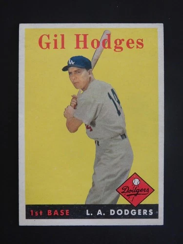 1958 Topps Baseball Card #162 Gil Hodges (EX-MT/NM)