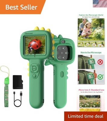 Microscope Camera for Kids Gifts Toys- Handheld Pocket Microscopes with 2.4'' ...