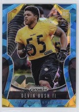 2019 Panini Prizm Rookies Blue Ice Prizm 45/99 Devin Bush II #313 ya6