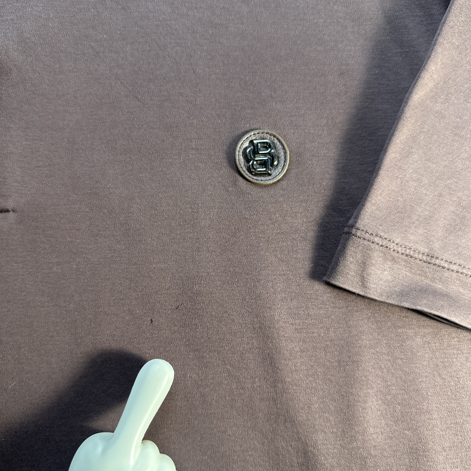 Hugo Boss DOUBLE-MONOGRAM POLO SHIRT IN MERCERISED COTTON Deep Burgundy Large thumbnail 4