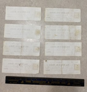 JOHN MILLER & CO BANKERS, PORT HURON, MICHIGAN 1869 BANK CHECK  Lot Tax Stamps
