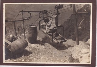 WW1 FOTO DAL FRONTE ALTA MONTAGNA Teleferica da Ternovo a Jama Planina