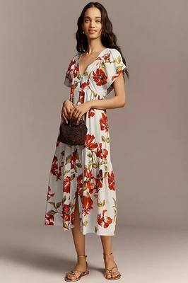 knee length dresses for ladies Rene Button Placket Dress in Beige 100% European Linen – KAL RIEMAN