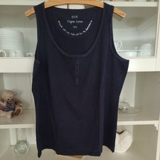 HESSNATUR Damen Basic Top Gr. 44 Dunkelblau  100% Organic Cotton, Leicht Sommer 