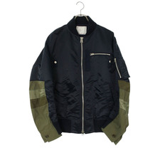 Sacai 21SS 21-02523m Nylon Twill Ma-1 Blouson Men's 3 Used black Khaki