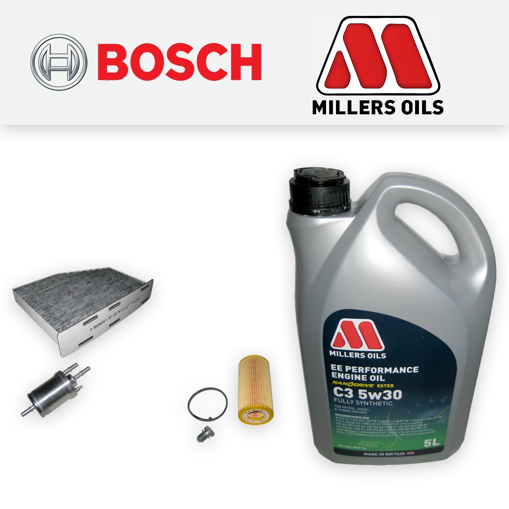 SERVICE KIT for AUDI TT (8J) TTS QUATTRO OIL FUEL CABIN FILTERS +OIL (2008-2014)