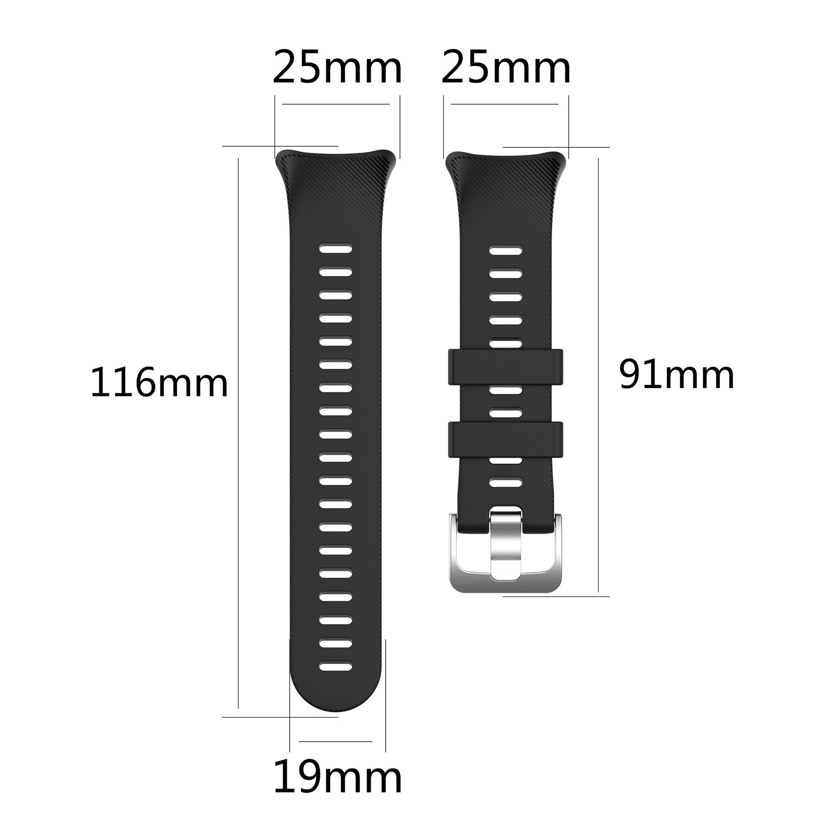 Per Garmin Swim 2 Pool SWOLF GPS Smart Watch 25 mm cinturino da polso cinturino orologio foto 3