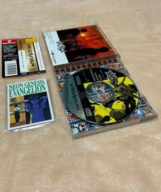 Sega Saturn Software & CD Neon Genesis Evangelion [With Card and Obi] 3 Sets!!