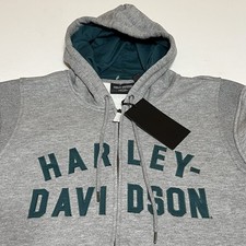 Harley-Davidson Men's XL Staple Zip-Up Hoodie - Gray New NWT