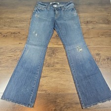 Vintage Gap Low Rise Flare Jeans Women Size 4 28x30 Distressed