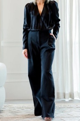 The Garment Merci Anagram Pants Wide Leg Black Denim Size 12/US Large