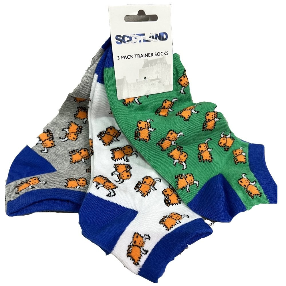 Eurostick Highland Cow 3pk Socks SOCK38