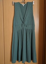 Green Twist Front Pocket Summer Dress Sleeveless A-Line Knee Length Size M NWOT