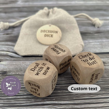 Office Decision Dice Set: Custom Engraved Desk Toy