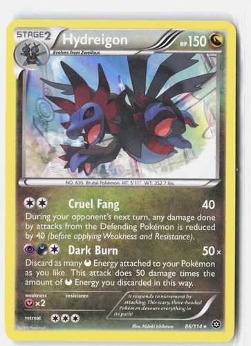 Hydreigon 86/114 Holo Rare Steam Siege Pokemon Near Mint