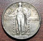 1920 Standing Liberty Quarter AU near UNC Details Toned High Grade Type Coin