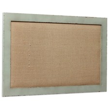 Linen Bulletin Board 18 X 29 Inches Wood Frame, Fabric Pin Board Corkboards