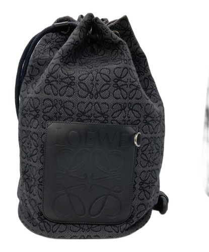 Loewe Sailor Bag Anagram Jacquard Calf Leather Shoulder Bag Black Authentic