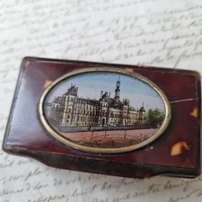 Tabakdose unter Glas befestigt Paris Hotel De Ville Box Ende des 19....