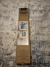 Bliss Bamboo Shower Caddy, Hanging 2-Tier Shower Organizer