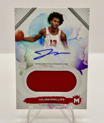 2023-24 Topps Motif JULIAN PHILLIPS Rookie PLAYER WORN PATCH Auto RPA Bulls /49