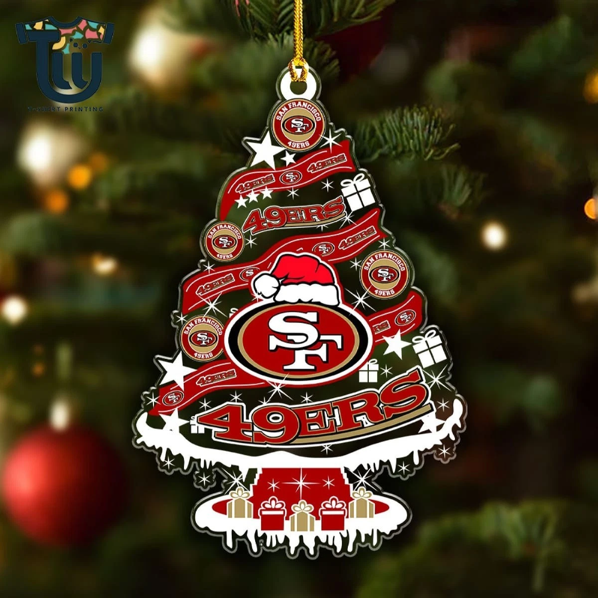 San Francisco Team 49ers Christmas Ornament, Gifts For Fans