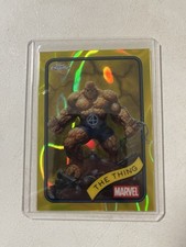 The Thing Yellow Lava Refractor 2025 Marvel Topps Chrome SP 109