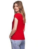 Damen Shirt U-Boot-Ausschnitt, Basic, GrößE M, Baumwolle, Modell-Nr. 12345