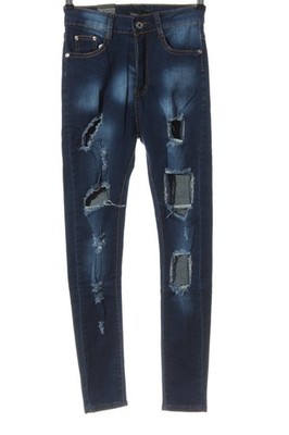 DENIM WISE Röhrenjeans Damen Jeans Gr. DE 34 blau Casual-Look