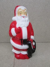 VINTAGE 1968 EMPIRE PRODUCTS 13" BLOW MOLD SANTA CLAUS TABLE TOP PLASTIC WORKS!!