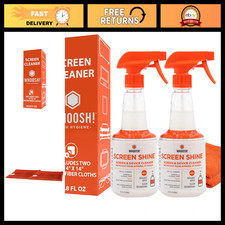 Screen Cleaner  Microfiber Cloth Set - 16.9 fl oz, TV  Device Shine Pro Kit