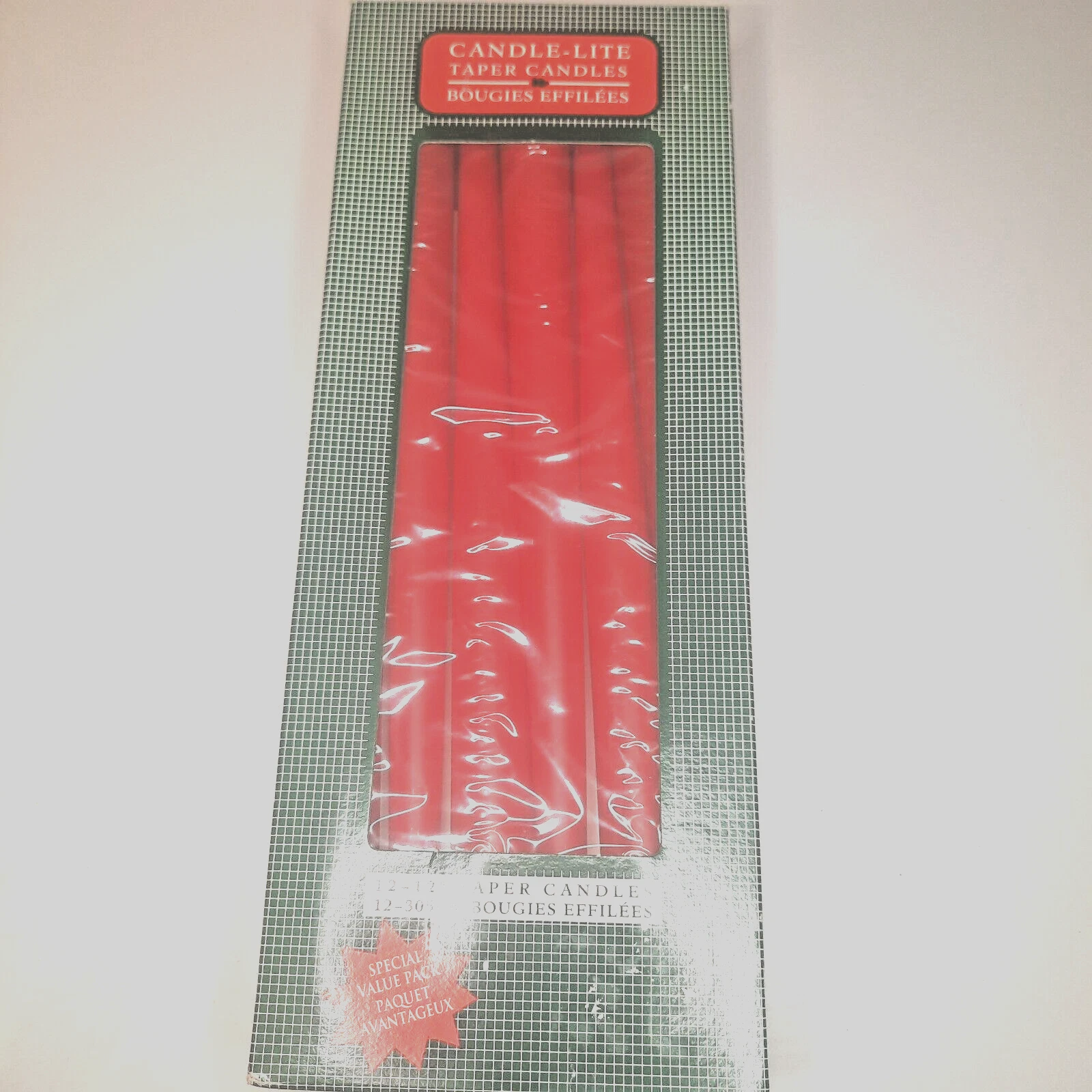 12 Vintage Candle-Lite 12” Taper Red Candles Christmas Holiday Decor Dinner USA  image 1