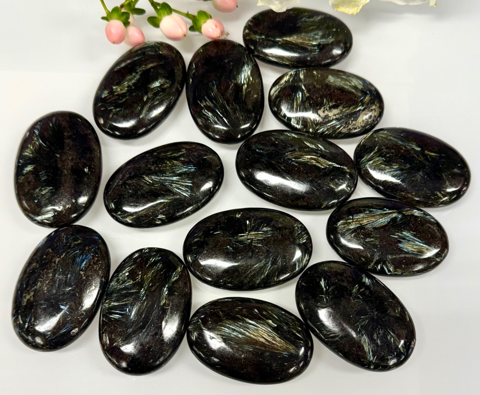 Wholesale 2 Lbs Natural Astrophyllite Aka Arfvedsonite Palm Stone Crystal